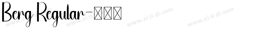 Berg Regular字体转换